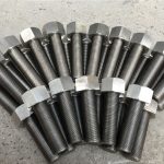 254smo uns s31254 en1.4547 bolt dan kacang 1-1 / 2 "-8unx180mm thread thread